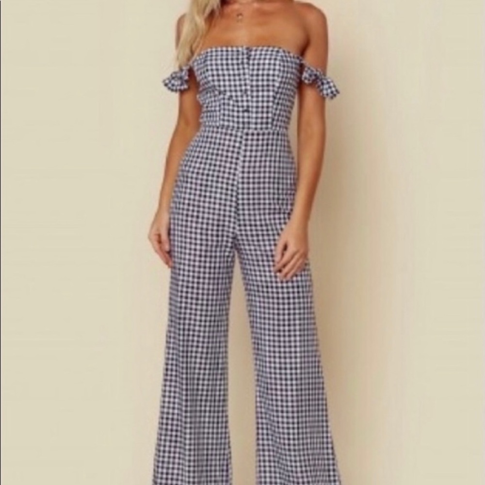 FLYNN SKYE GINGHAM JUMPSUIT